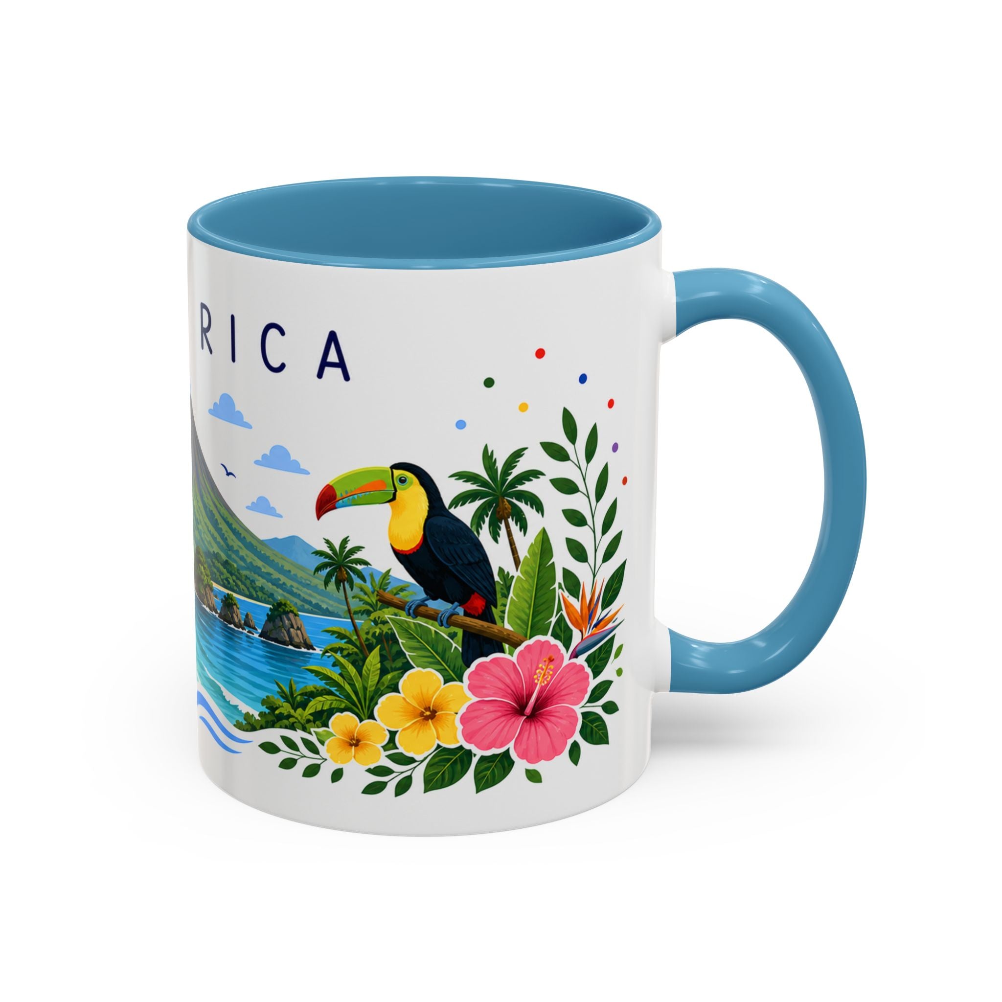Costa Rica Coffee Mug | Travel Souvenir Accent Mug | Place Gift Ceramic Cup 11oz 15oz