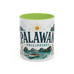 Palawan Coffee Mug | Travel Destination Souvenir Gift | Accent Color Ceramic 11oz 15oz