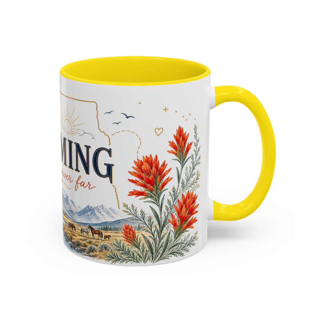 Wyoming Home State Mug | Moving Away Gift | Long Distance Friendship Coffee Cup | 11oz 15oz Accent Mug