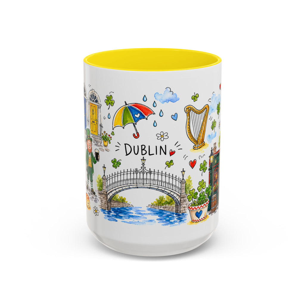 Dublin Travel Mug | European City Souvenir Accent Coffee Mug | 11oz 15oz Ceramic Cup