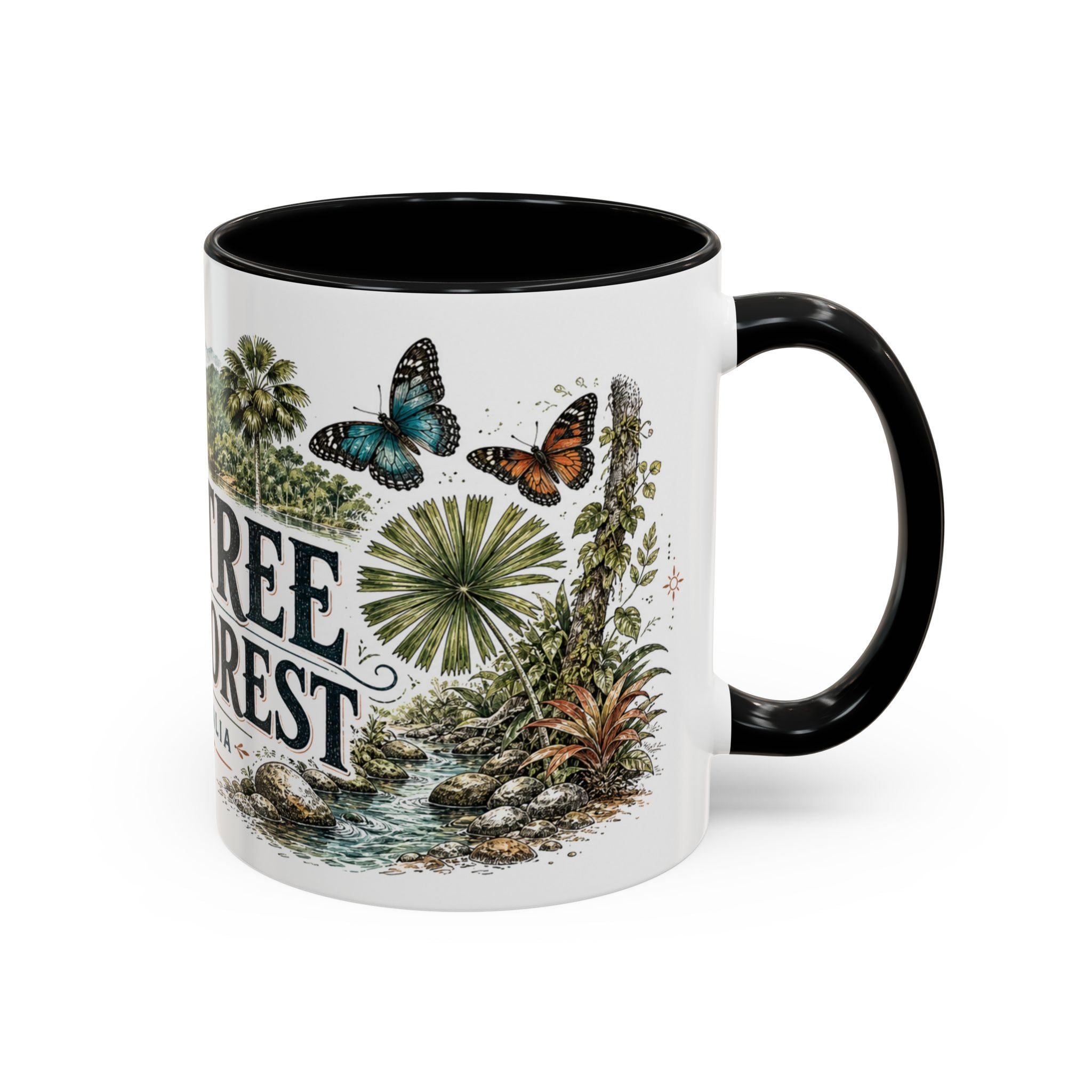 Daintree Rainforest Mug, Australia Travel Souvenir, Bucket List Gift, Accent Ceramic Coffee Mug 11oz 15oz