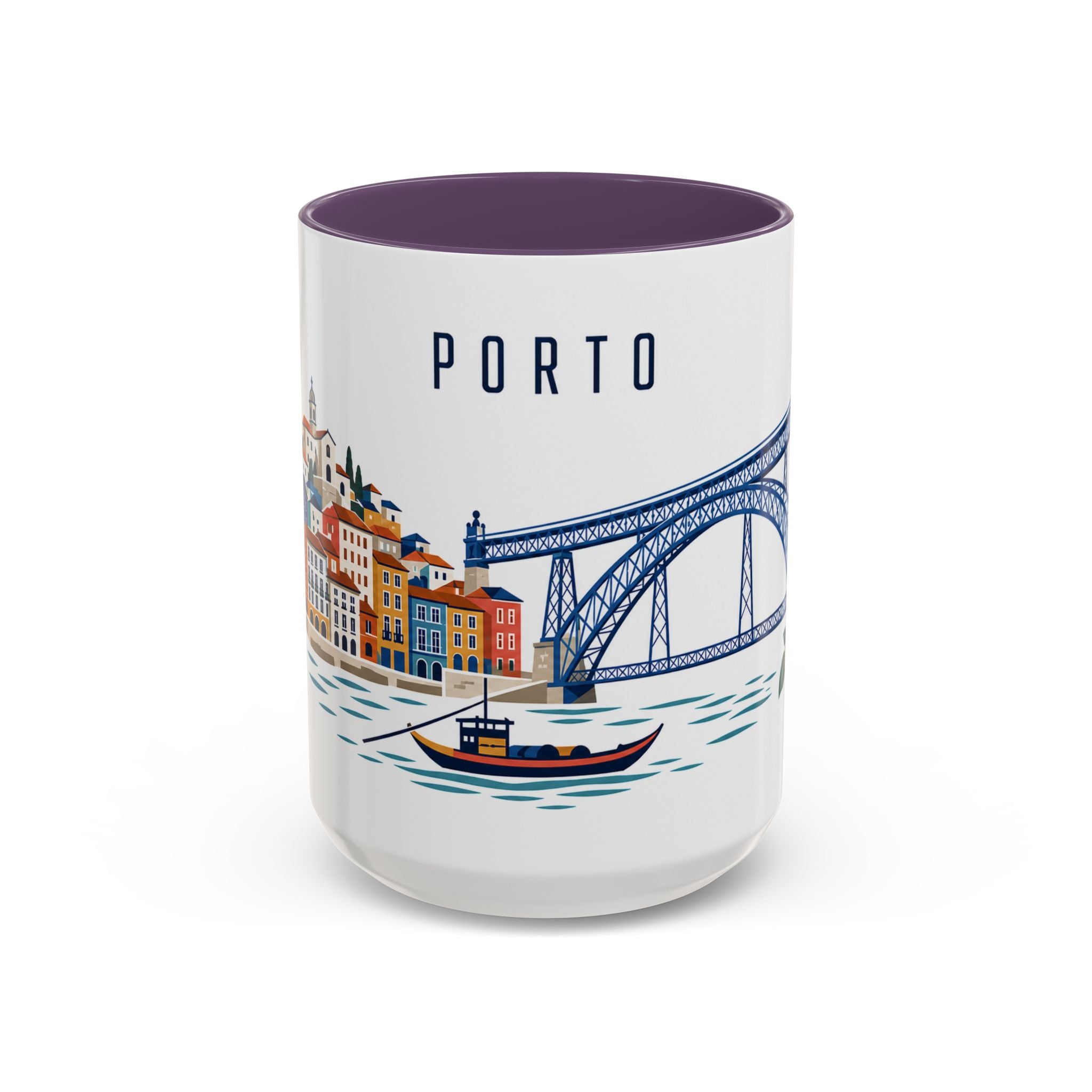 Porto Coffee Mug | Portugal Travel Souvenir | Porcelain Decal City Gift | 11oz 15oz Accent Mug