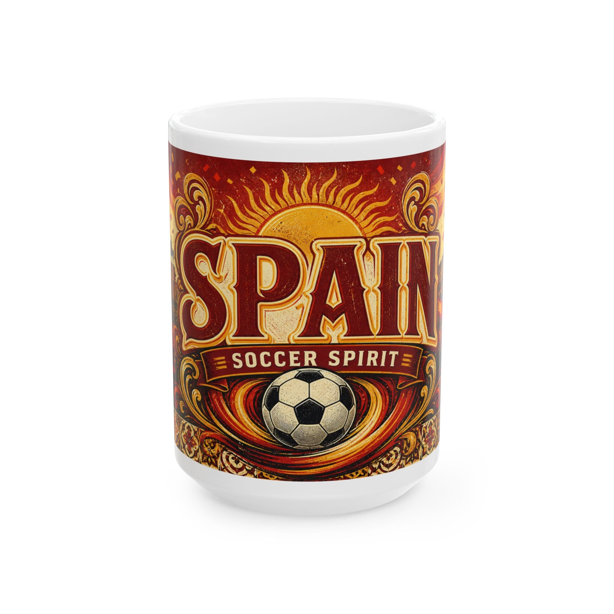 Spain Soccer Spirit Coffee Mug | Soccer Fan Gift | Ceramic 11oz 15oz Match Day Cup