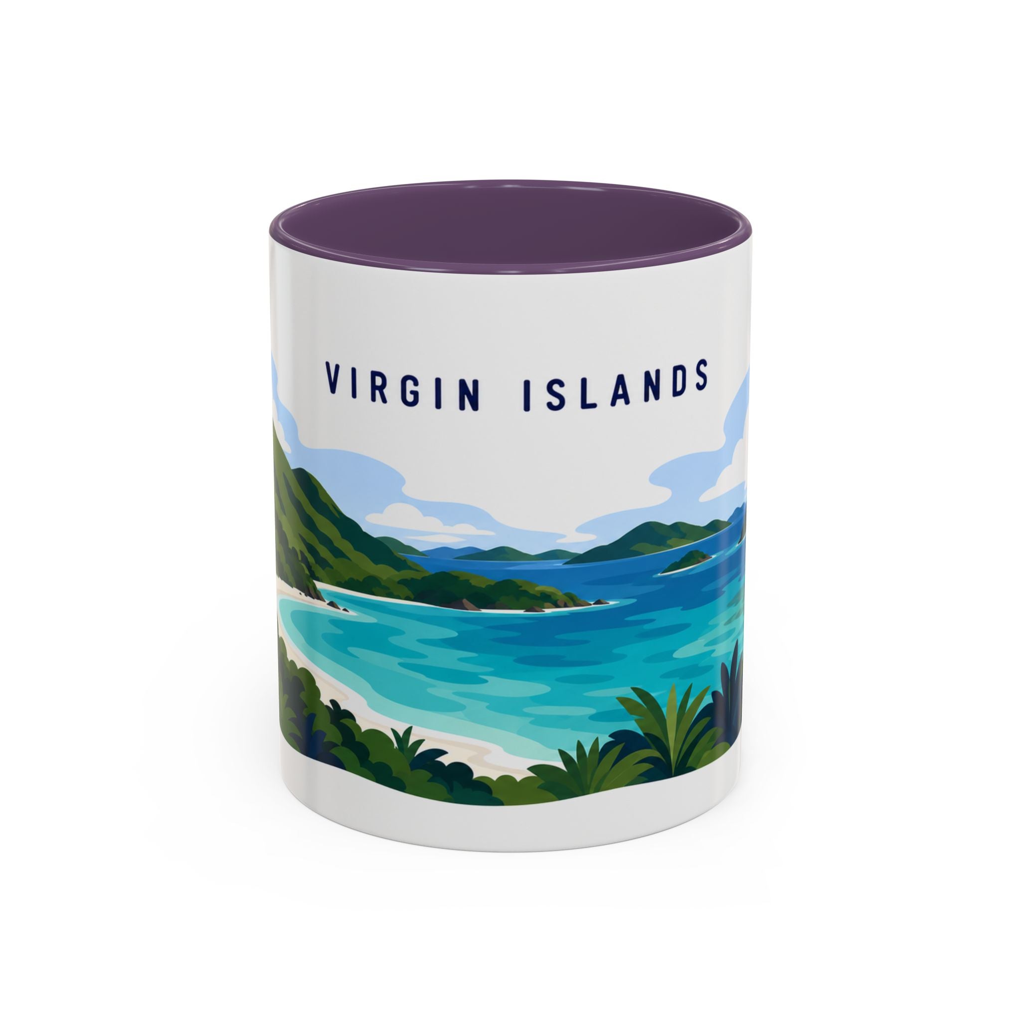 Virgin Islands National Park Coffee Mug | Solid Color Block Park Souvenir | 11oz 15oz Accent Mug