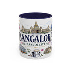 Bangalore Coffee Mug | India Souvenir Travel Gift | Accent Color Ceramic 11oz 15oz
