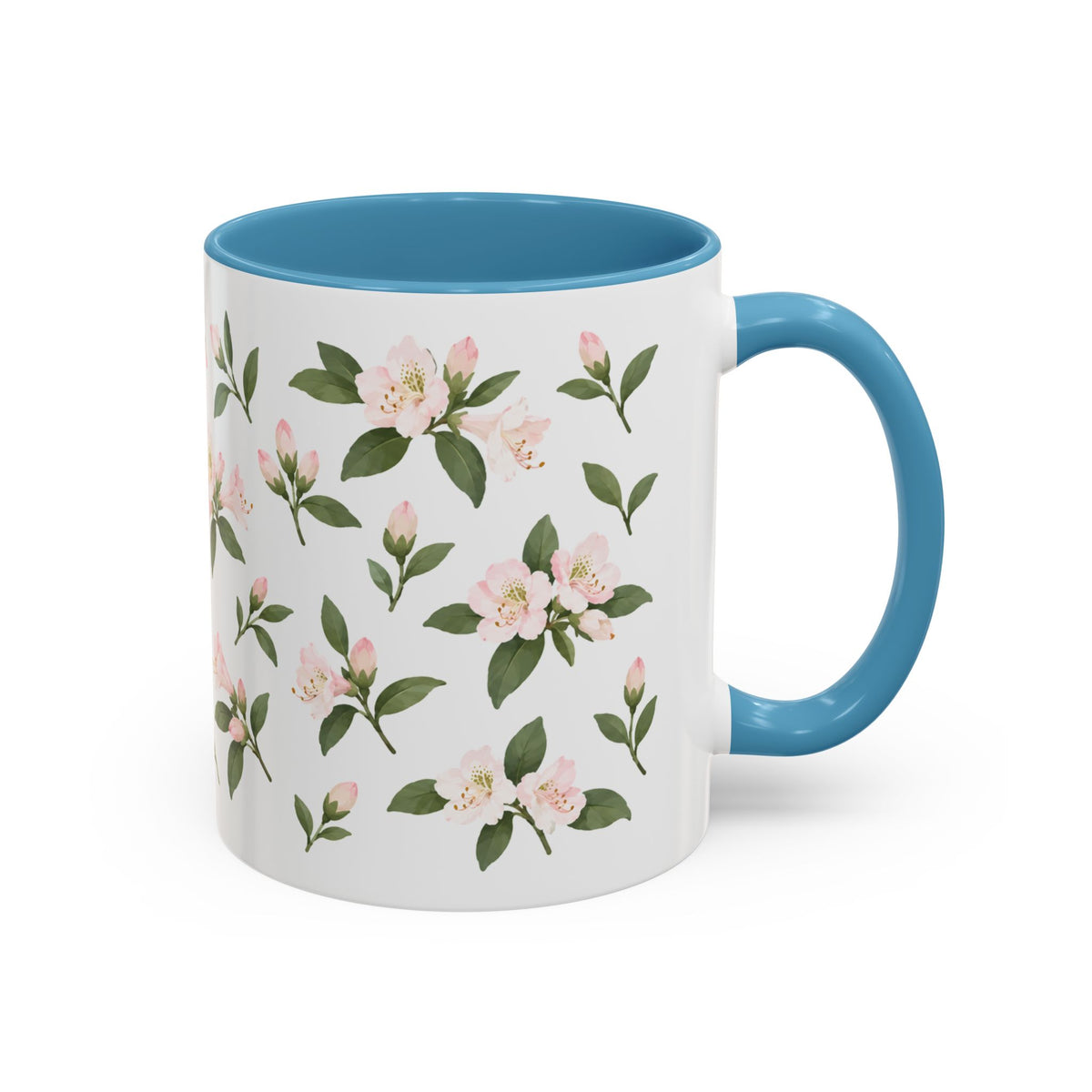 West Virginia Rhododendron Mug, State Flower Floral Coffee Cup, 11oz Botanical Gift