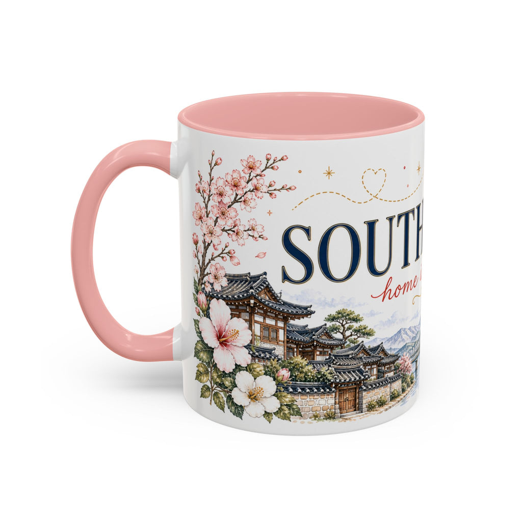 South Korea Home Country Mug | Moving Away Gift | Long Distance Friendship | 11 oz 15 oz Accent Mug