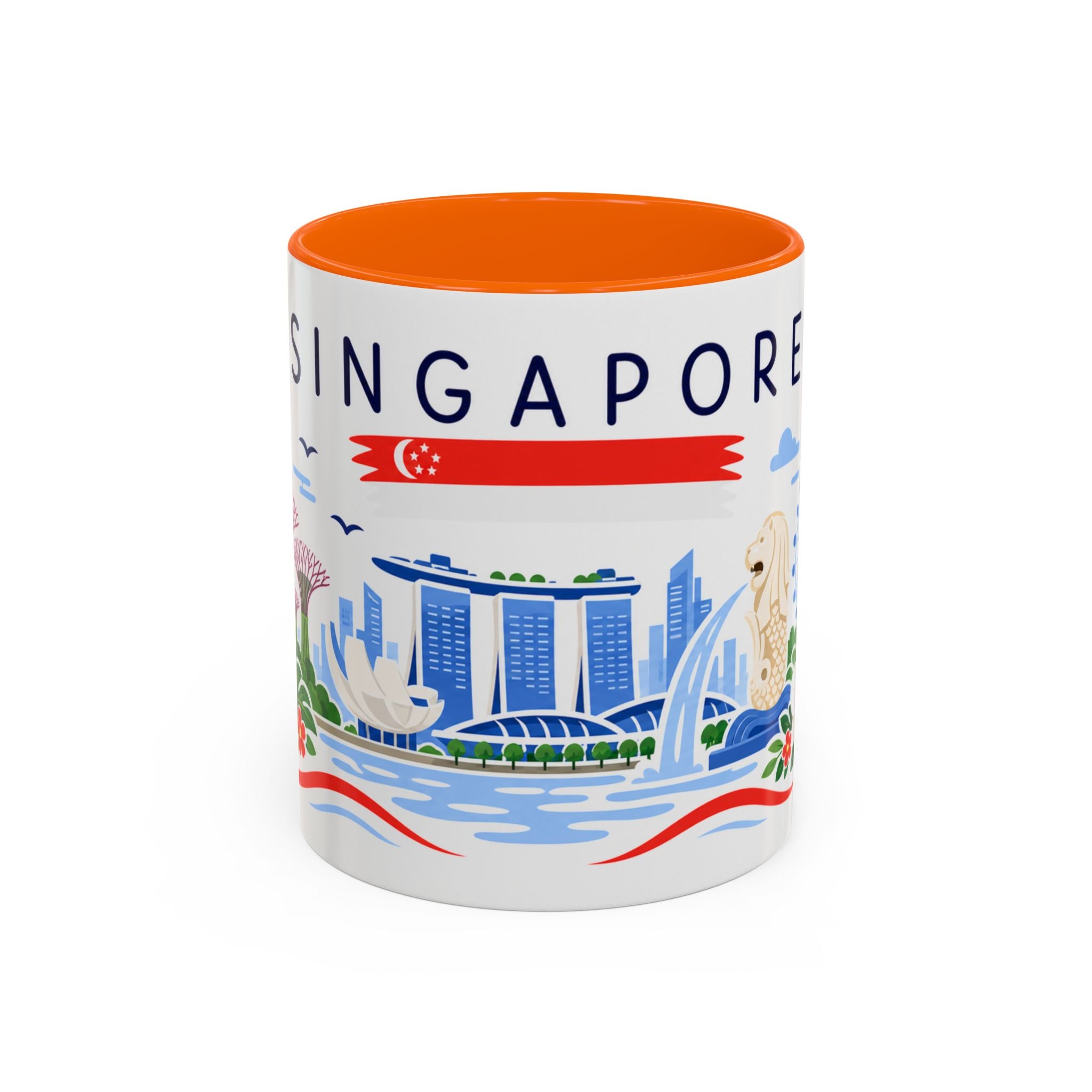 Singapore Coffee Mug | Travel Souvenir Accent Mug | Country Gift Ceramic Cup 11oz 15oz