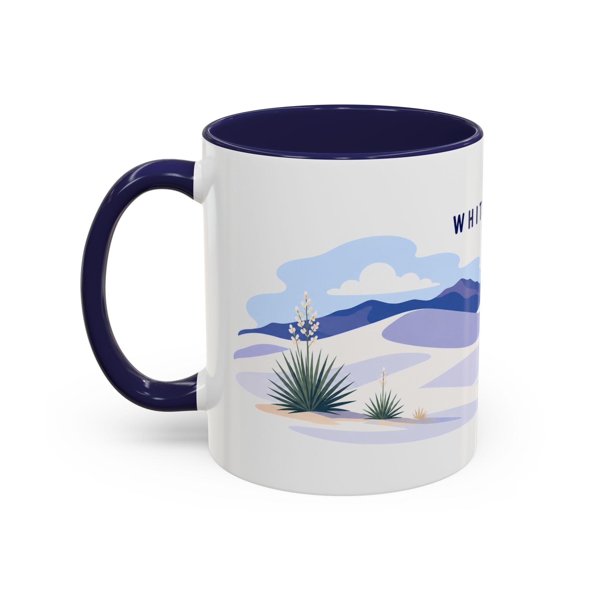 White Sands National Park Coffee Mug | Solid Color Block Park Souvenir | 11oz 15oz Accent Mug