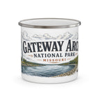 Gateway Arch National Park Vintage Enamel Camping Mug | 12oz National Park Hiking Gift