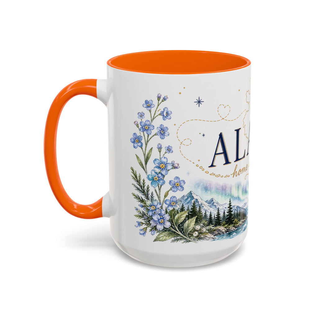 Alaska State Map Mug | Northern Lights, Mountains, Glaciers | Moving Away Gift