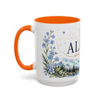Alaska State Map Mug | Northern Lights, Mountains, Glaciers | Moving Away Gift