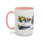Minneapolis Illustrated Travel Mug | City Souvenir Accent Coffee Mug | 11oz 15oz Ceramic Cup