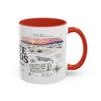 White Sands National Park Coffee Mug | New Mexico Desert Sand Dunes Gift | Accent Color Ceramic 11oz 15oz