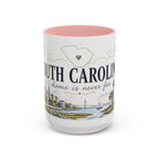South Carolina State Mug | Botanical Map Accent Cup (11oz 15oz)
