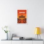 Berlin Germany Framed Poster | Vintage Travel Wall Art | Black Walnut White Frame | 16x24 20x30