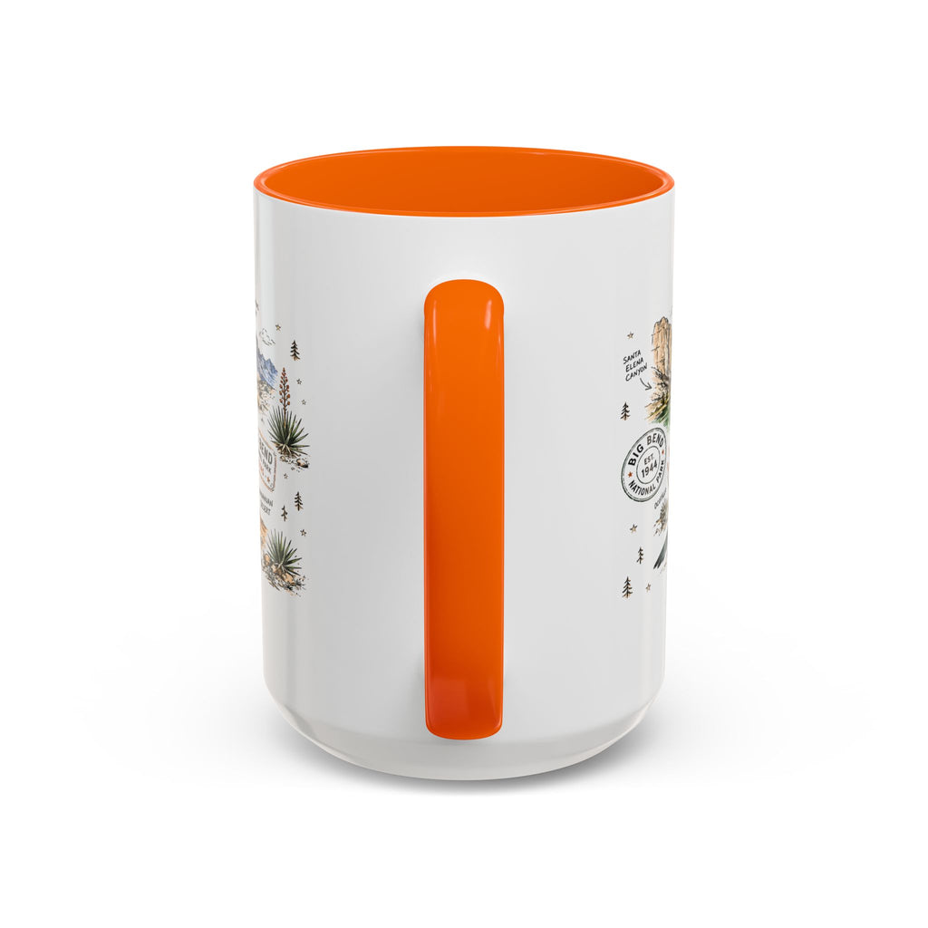 Big Bend National Park Coffee Mug | Texas Desert River Canyon Hiking Gift | Accent Color Ceramic 11oz 15oz