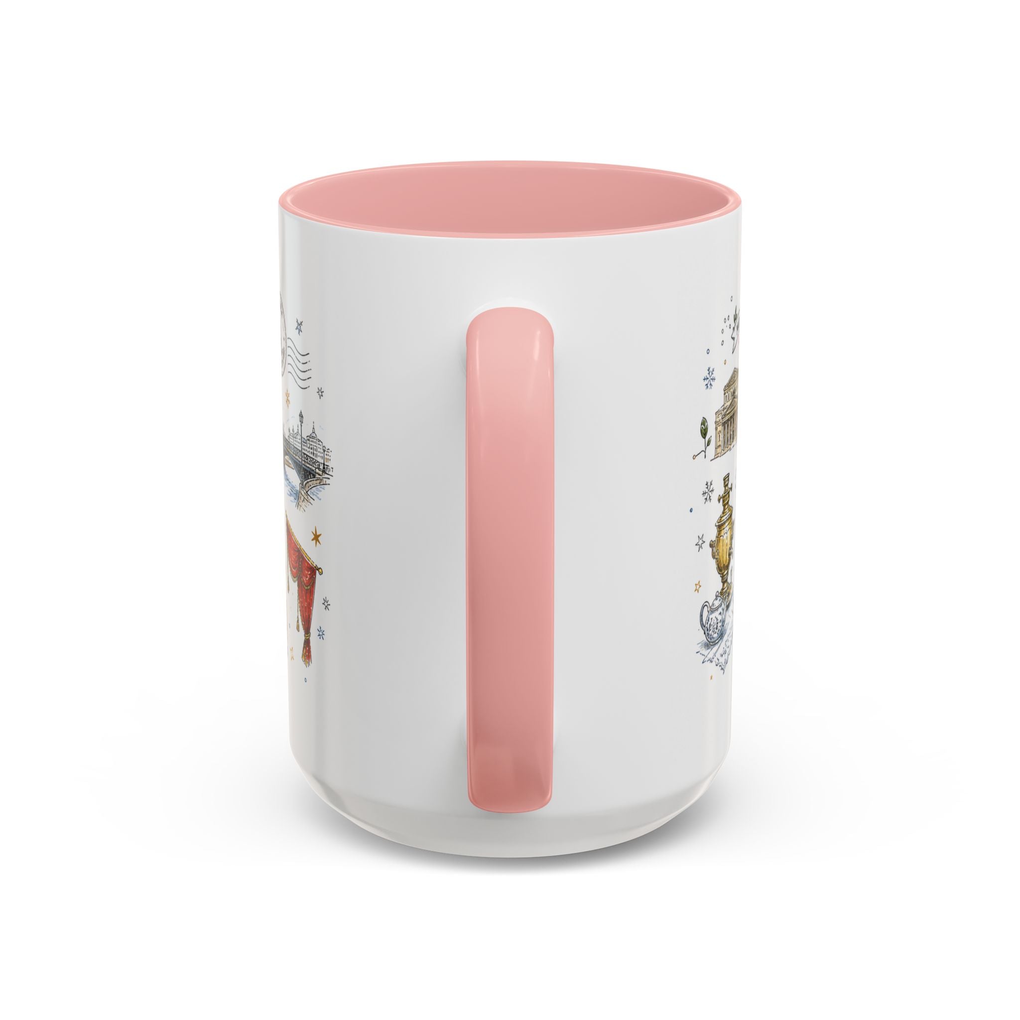Moscow Coffee Mug | Russia Souvenir Travel Gift | Accent Color Ceramic 11oz 15oz