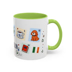 Dublin Coffee Mug | Postage Stamp Collage Mug | Travel Souvenir Accent Cup 11oz 15oz