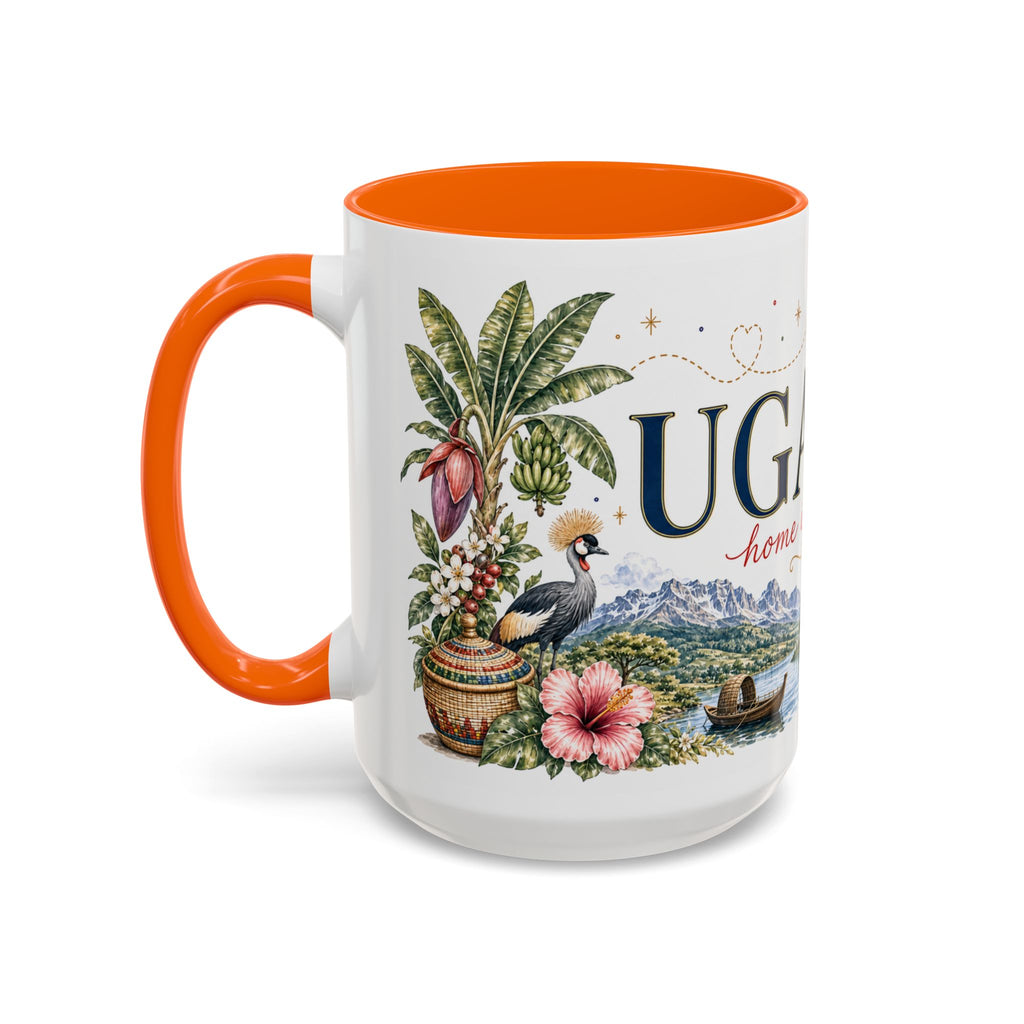 Uganda Home Country Mug | Moving Away Gift | Long Distance Friendship | 11 oz 15 oz Accent Mug