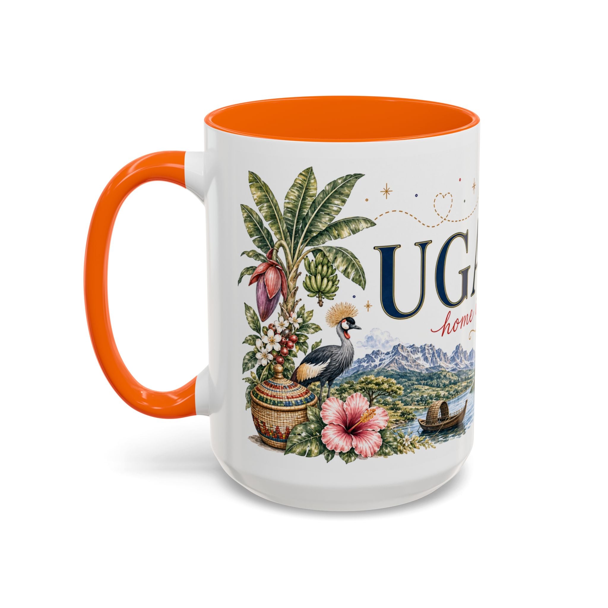 Uganda Home Country Mug | Moving Away Gift | Long Distance Friendship | 11 oz 15 oz Accent Mug