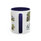 Raleigh Illustrated Travel Mug | City Souvenir Accent Coffee Mug | 11oz 15oz Ceramic Cup