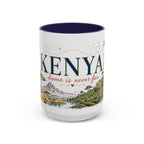 Kenya Home Country Mug | Moving Away Gift | Long Distance Friendship | 11 oz 15 oz Accent Mug