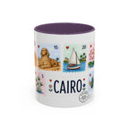 Cairo Coffee Mug | Postage Stamp Collage Mug | Travel Souvenir Accent Cup 11oz 15oz