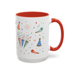 New Year Party Mug | Balloon Popper Watercolor Celebration Gift | Accent Cup 11oz 15oz