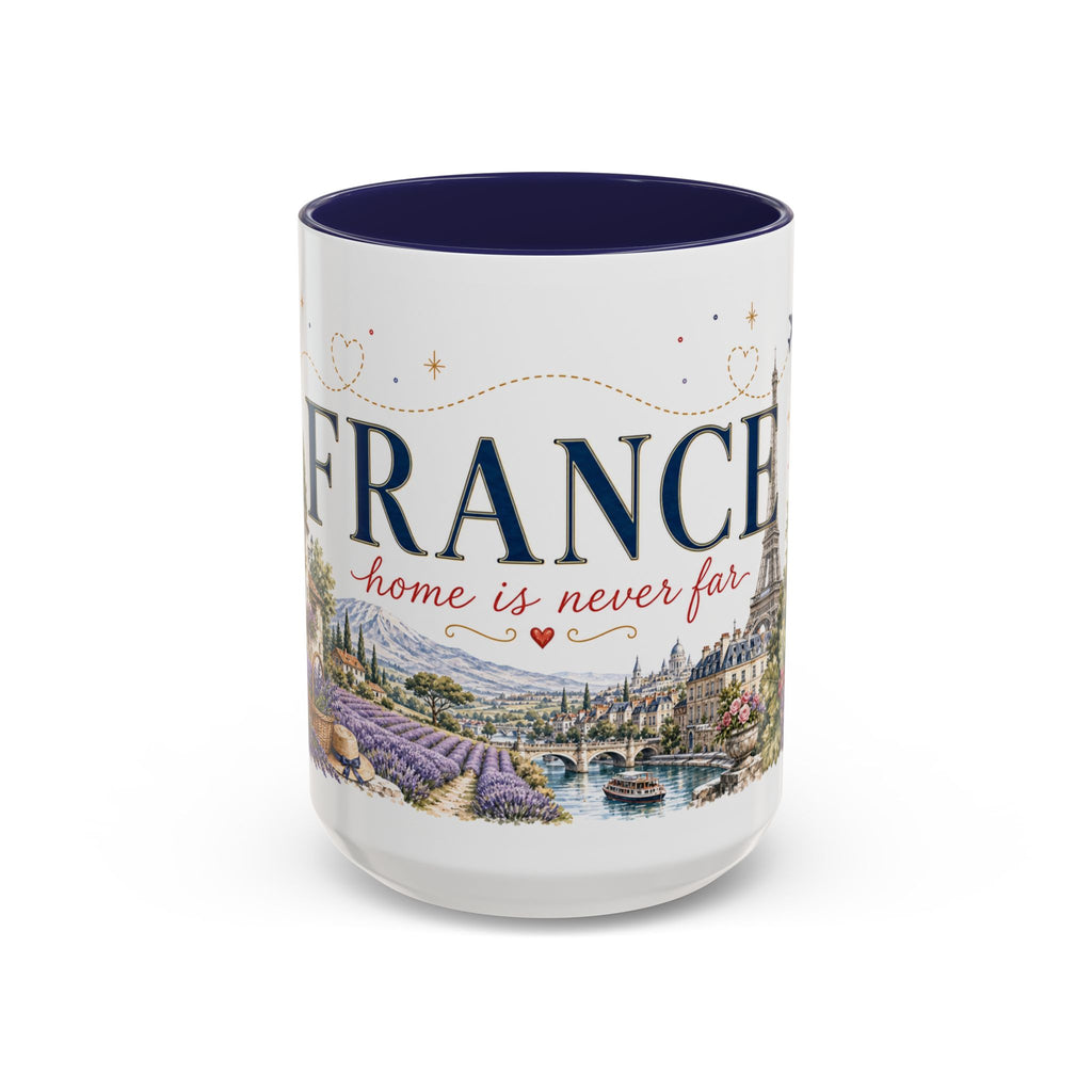 France Home Country Mug | Moving Away Gift | Long Distance Friendship | 11 oz 15 oz Accent Mug