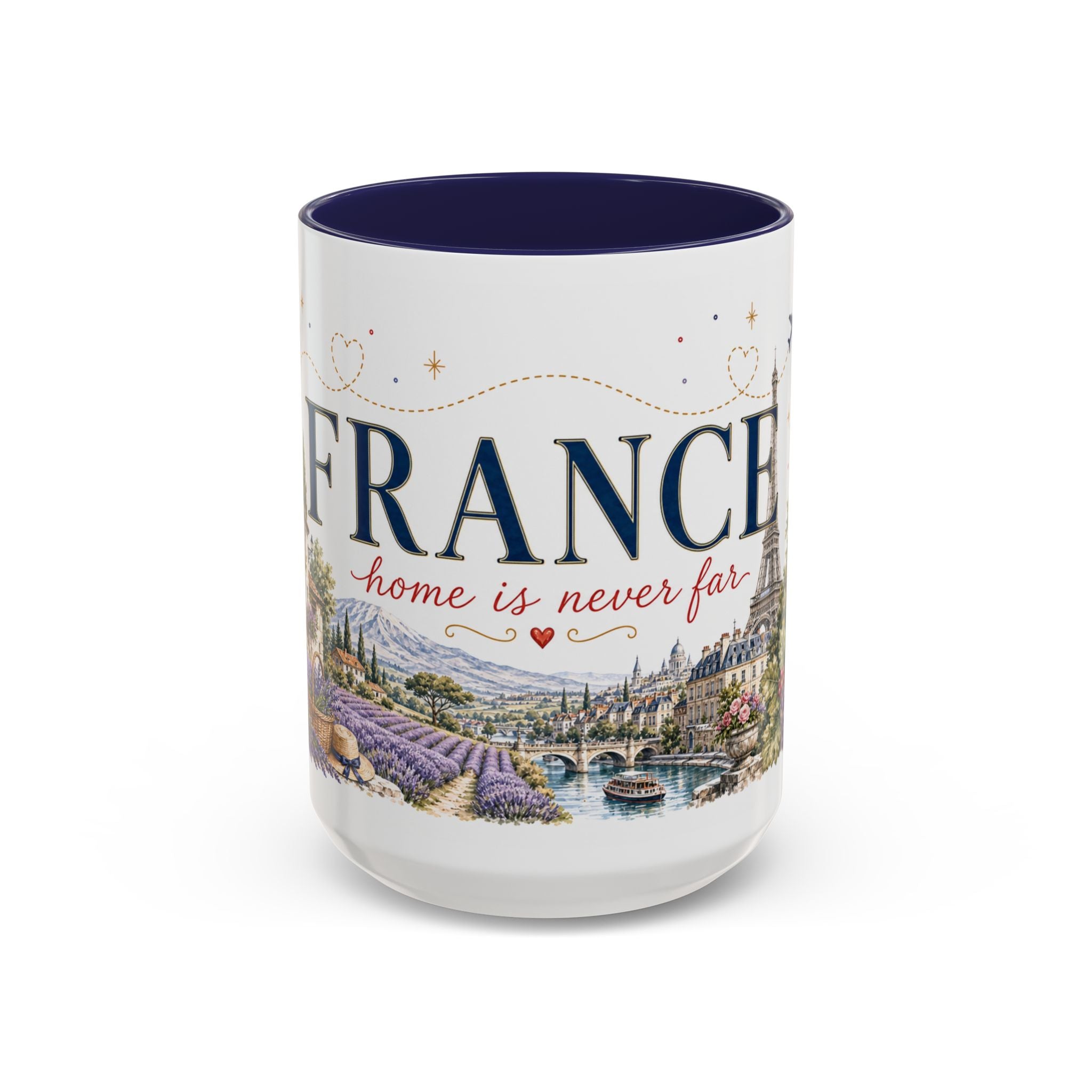 France Home Country Mug | Moving Away Gift | Long Distance Friendship | 11 oz 15 oz Accent Mug