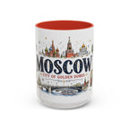 Moscow Coffee Mug | Russia Souvenir Travel Gift | Accent Color Ceramic 11oz 15oz