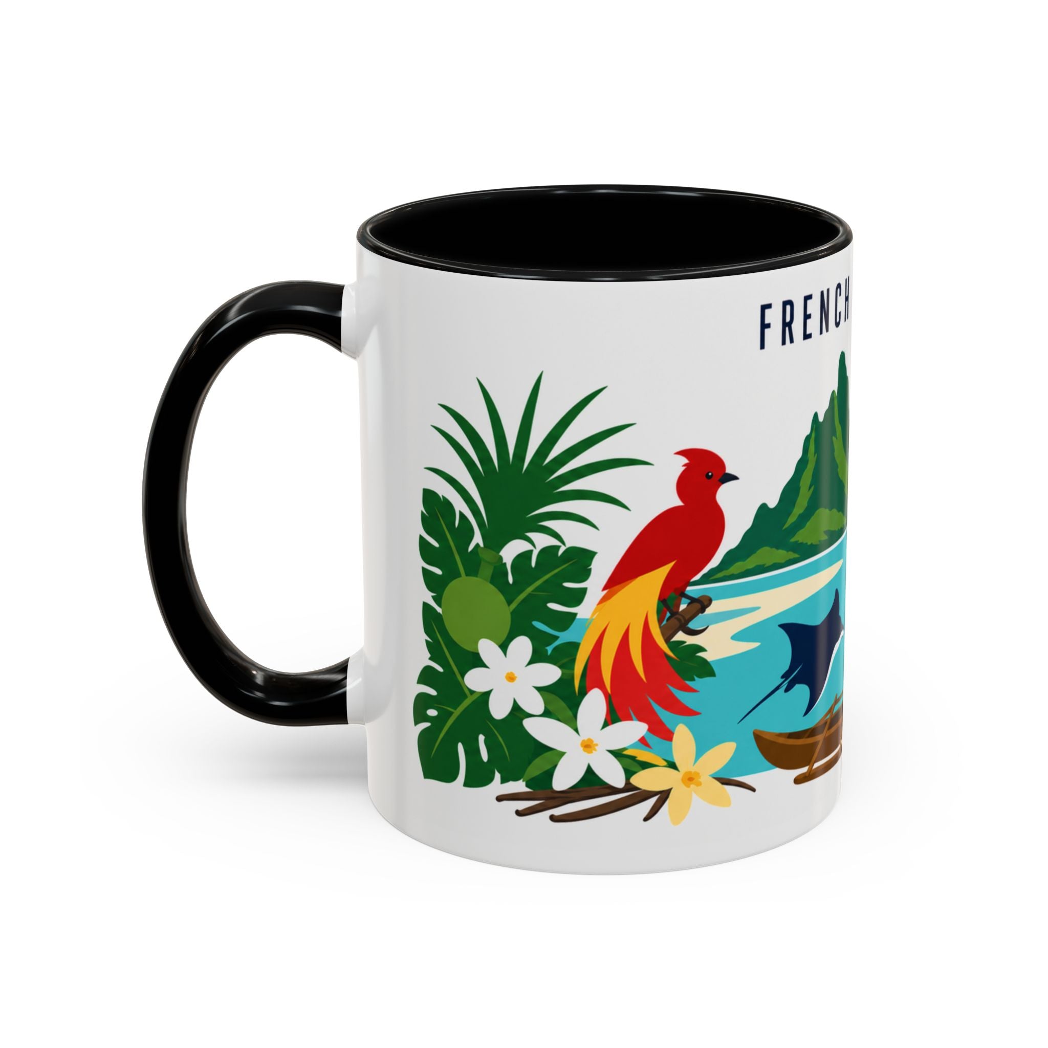 French Polynesia Coffee Mug | Travel Souvenir Accent Mug | Country Gift Ceramic Cup 11oz 15oz