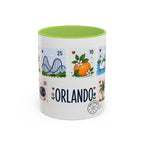 Orlando Coffee Mug | Postage Stamp Collage Mug | Travel Souvenir Accent Cup 11oz 15oz