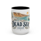 Dead Sea Mug, Jordan Travel Souvenir, Bucket List Gift, Accent Ceramic Coffee Mug 11oz 15oz