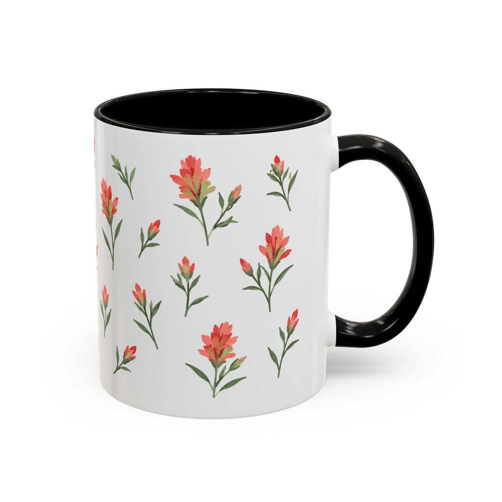 Wyoming Indian Paintbrush Mug, State Flower Floral Coffee Cup, 11oz Botanical Gift