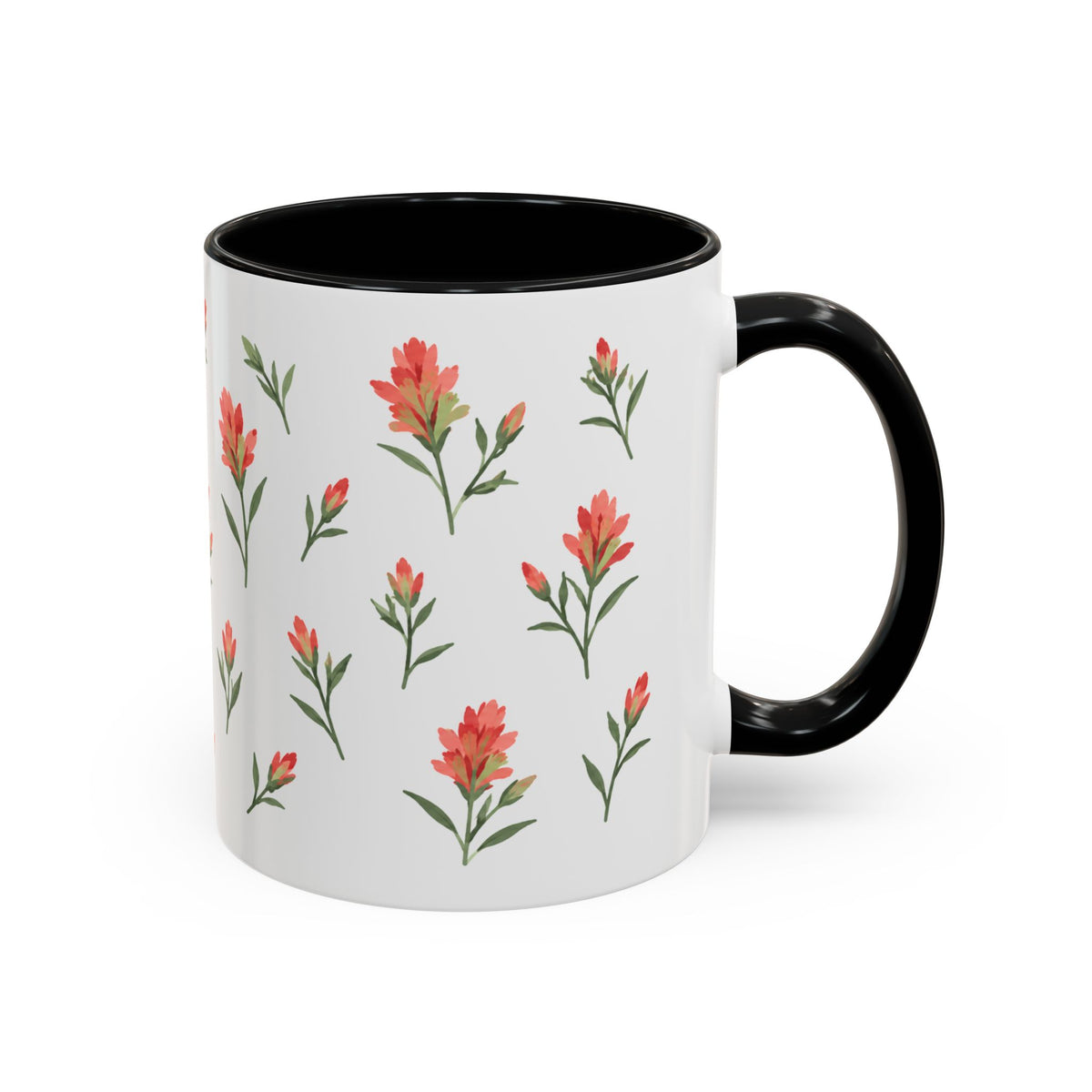 Wyoming Indian Paintbrush Mug, State Flower Floral Coffee Cup, 11oz Botanical Gift