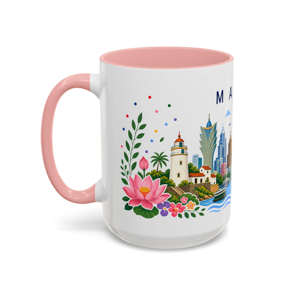 Macau Coffee Mug | Travel Souvenir Accent Mug | Place Gift Ceramic Cup 11oz 15oz