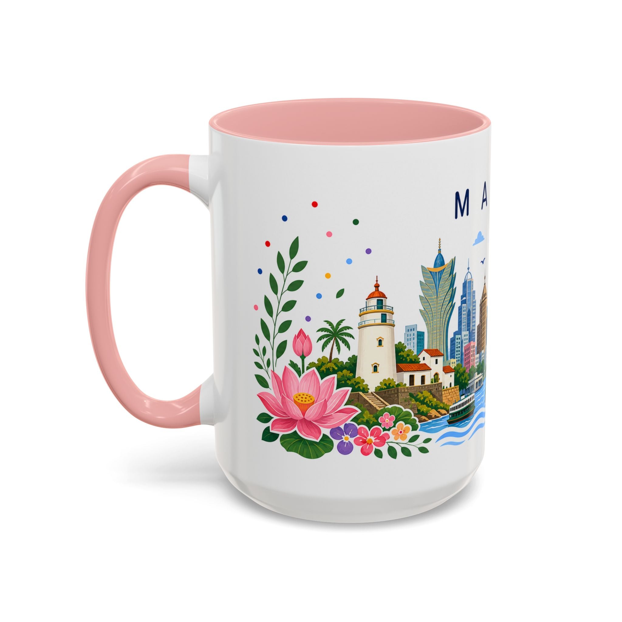Macau Coffee Mug | Travel Souvenir Accent Mug | Place Gift Ceramic Cup 11oz 15oz