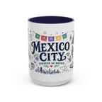 Mexico City Coffee Mug | Mexico Souvenir Travel Gift | Accent Color Ceramic 11oz 15oz