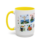 Rio de Janeiro Coffee Mug | Postage Stamp Collage Mug | Travel Souvenir Accent Cup 11oz 15oz