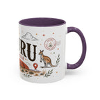 Uluru Coffee Mug | Travel Destination Souvenir Gift | Accent Color Ceramic 11oz 15oz