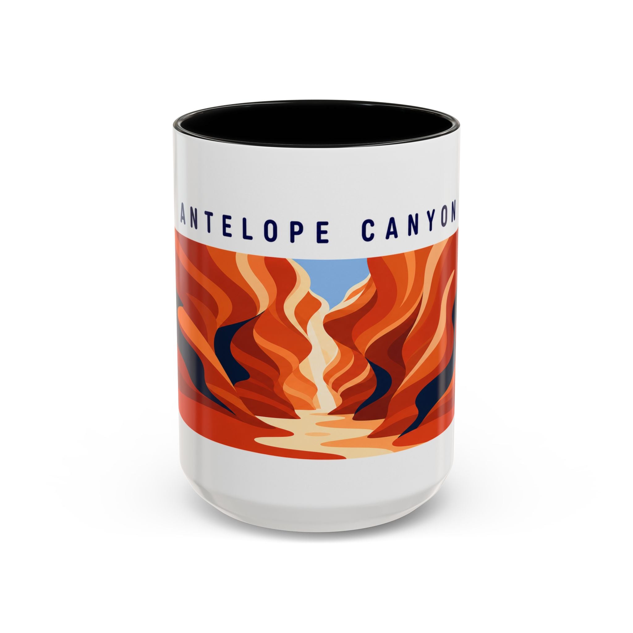 Antelope Canyon Coffee Mug | Travel Destination Souvenir Gift | Accent Color Ceramic 11oz 15oz