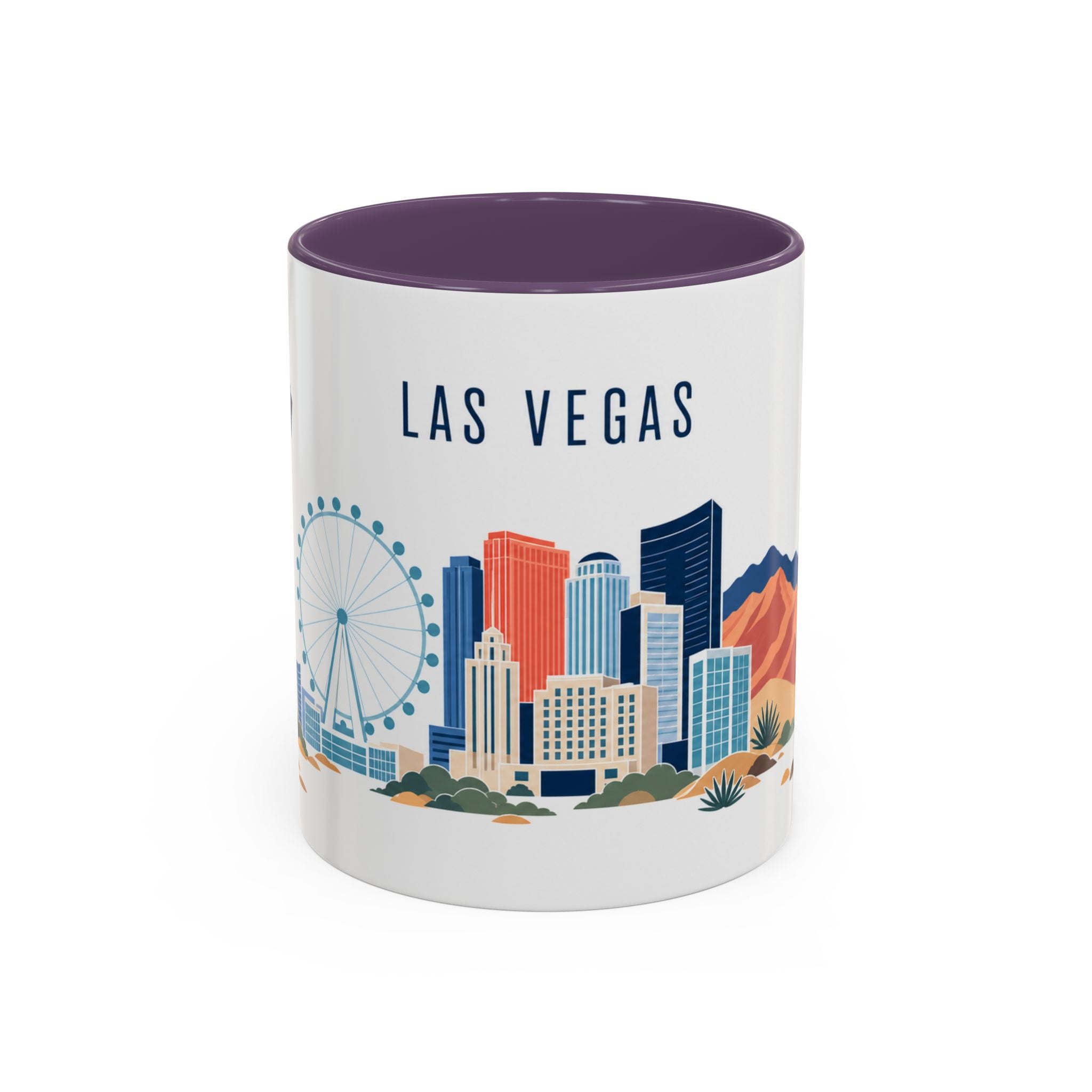 Las Vegas Coffee Mug | United States Travel Souvenir | Porcelain Decal City Gift | 11oz 15oz Accent Mug