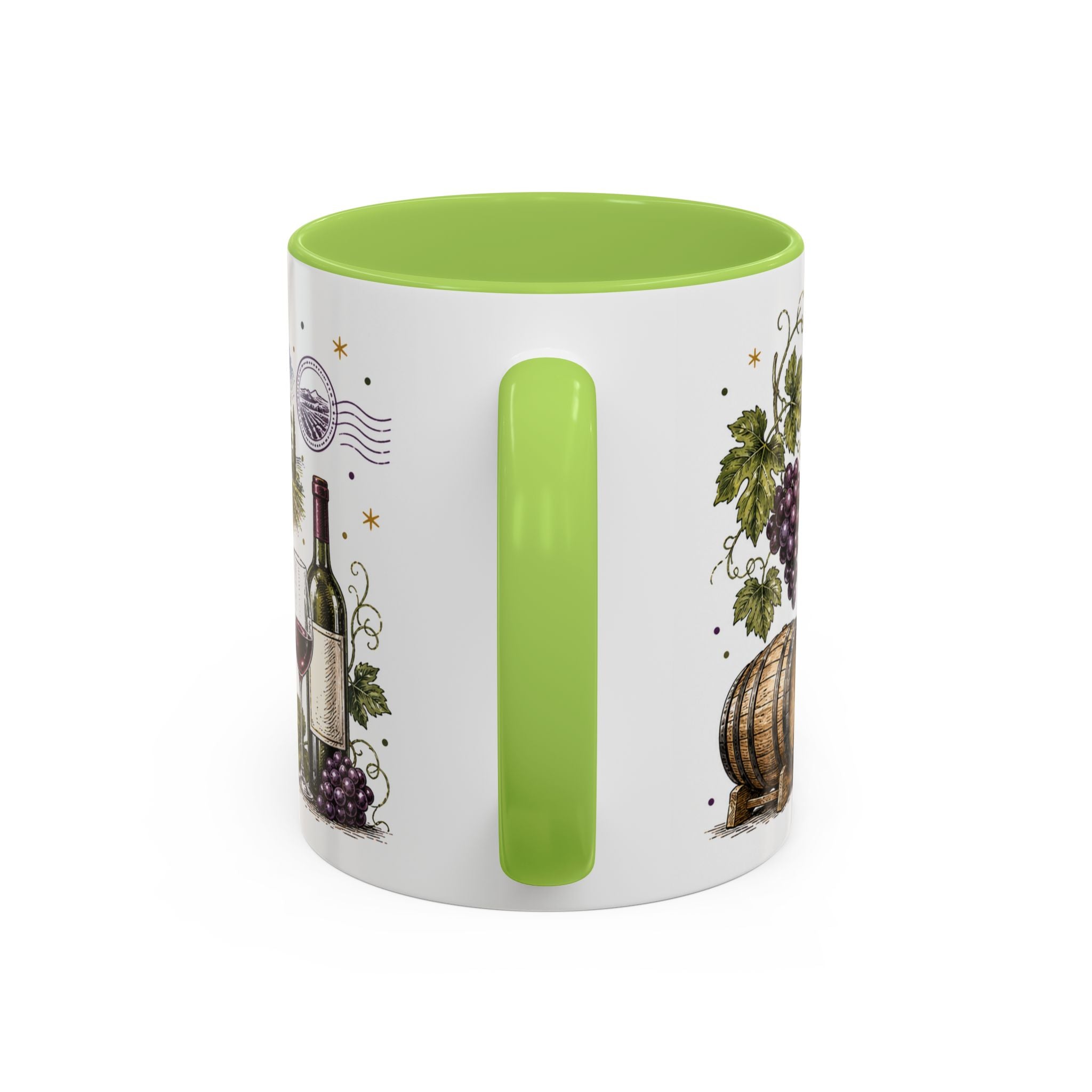 Cape Winelands Coffee Mug | Travel Destination Souvenir Gift | Accent Color Ceramic 11oz 15oz