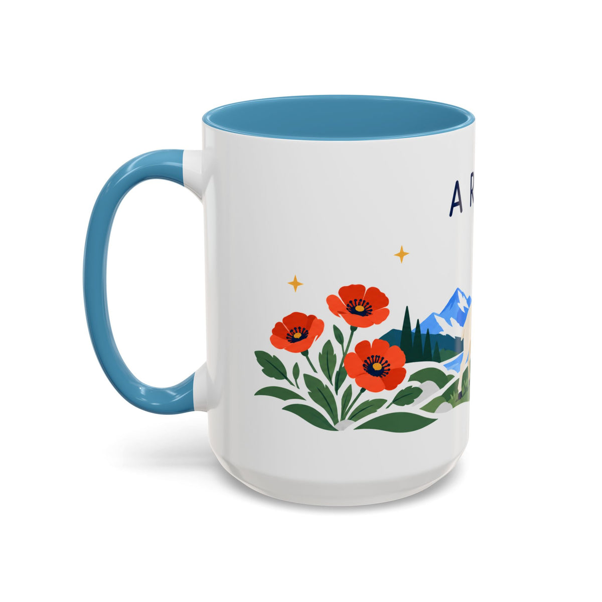 Aries Zodiac Coffee Mug | Ram and Floral Design | Astrology Birthday Gift | 11 oz 15 oz Ceramic Accent Mug