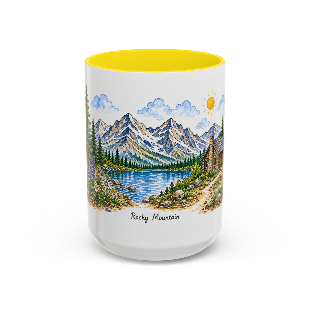 Rocky Mountain National Park Mug | US Travel Souvenir Accent Coffee Mug | 11oz 15oz Ceramic Cup