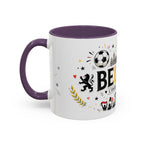 Belgium Soccer Coffee Mug | Soccer Fan Gift | Accent Color Ceramic 11oz 15oz Match Day Cup