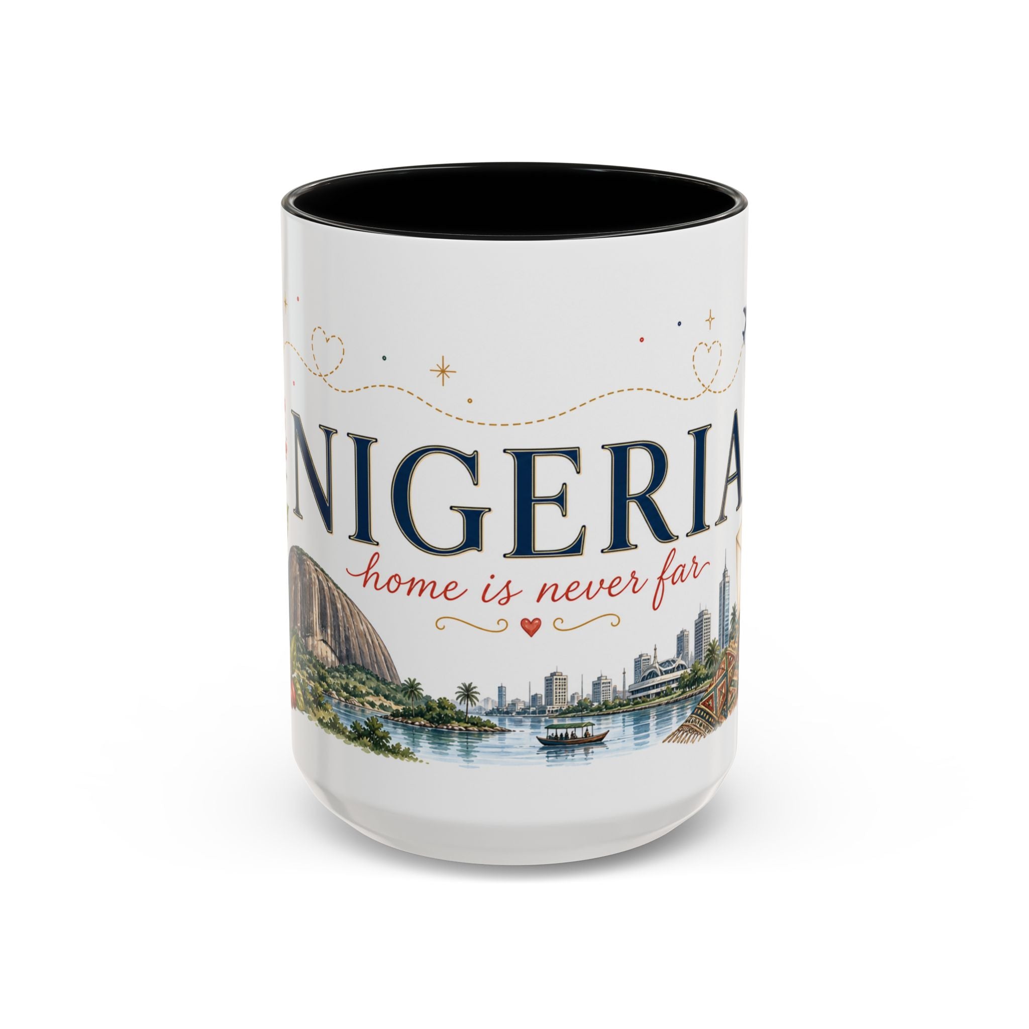 Nigeria Home Country Mug | Moving Away Gift | Long Distance Friendship | 11 oz 15 oz Accent Mug