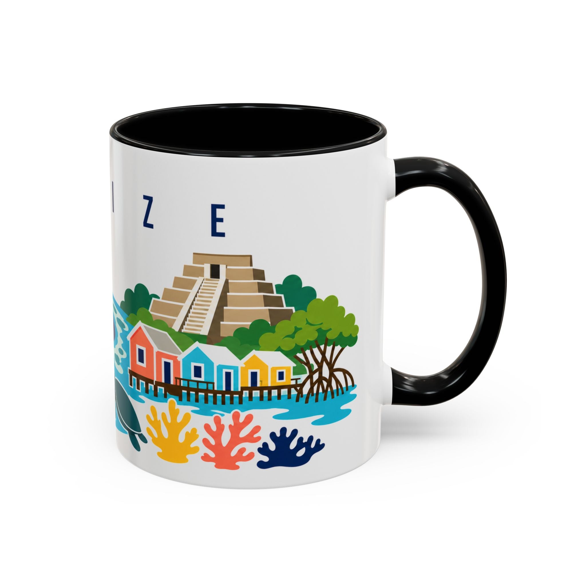 Belize Coffee Mug | Travel Souvenir Accent Mug | Country Gift Ceramic Cup 11oz 15oz